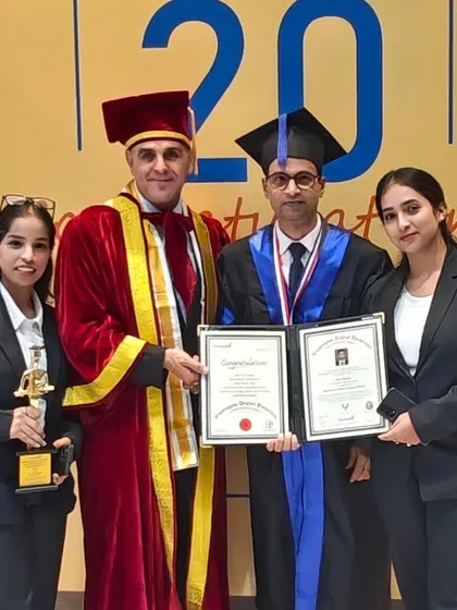 I am humbled to have received an Honorary Doctorate from Washington Digital University for my contributions to Indian Classical Music. This recognition is a victory for our entire community, especially my students, whose dedication inspires me daily.