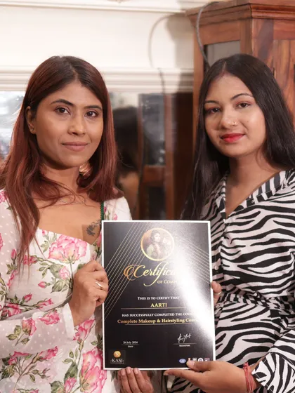 Aarti, ready to take on the world with her new skills and certification.