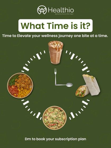 What time is it? It's time to elevate your wellness journey, one bite at a time. This graphic shows how our meals can fit into your healthy routine, from morning till night.