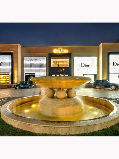 A powerful night shot of the DLF Emporio mall, showcasing its modern, high-end architectural design. My goal here was to create an image of prestige and luxury for a premier commercial real estate client.