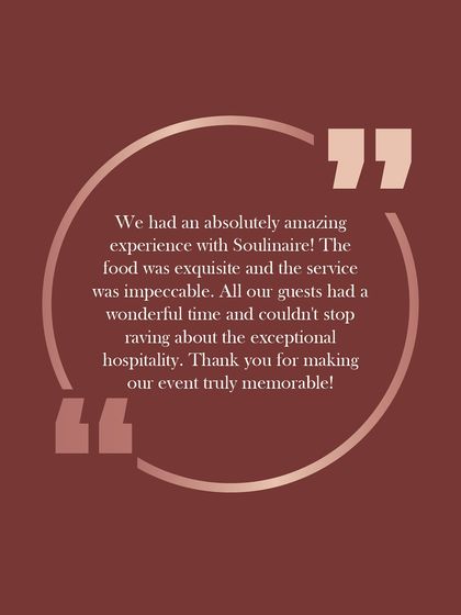"All our guests had a wonderful time and couldn’t stop raving about the exceptional hospitality." Thank you for trusting us to make your event truly memorable.