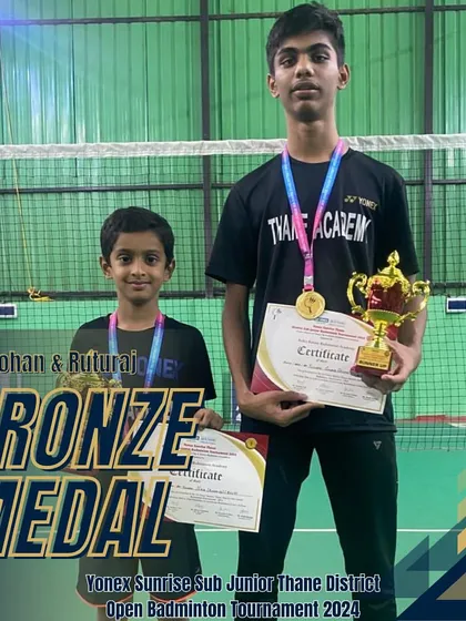 Bronze medalists Yohan and Ruturajey from the Sub Junior Thane District Open.