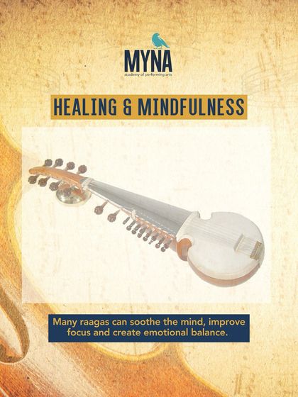 This slide highlights the healing and mindfulness aspects of raagas. Many raagas are known to soothe the mind, improve focus, and create emotional balance, showcasing the therapeutic power of music.