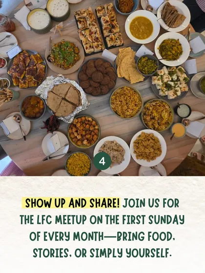 Nothing brings people together like good food and great conversation. This overhead view captures the heart of our Local Food Club potluck, a monthly gathering where members share dishes, recipes, and stories. It’s a feast for the senses and a perfect example of the community spirit we cherish. Come, pull up a chair, there’s always room for one more at our table.