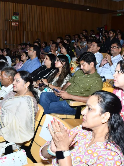 The audience, filled with parents, family, and friends, watches the performances with rapt attention during our Annual Day celebration.