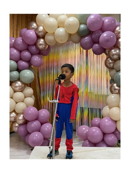 Spider-Man takes the mic, ready to spin a web of words and captivate the audience.