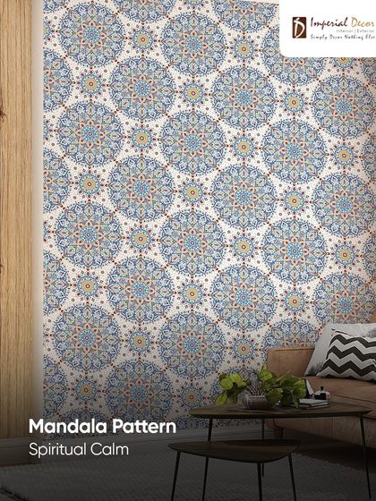 A mandala pattern wallpaper can bring a sense of spiritual calm to any space. The intricate, symmetrical design is both visually engaging and soothing, perfect for creating a peaceful atmosphere in a living room or bedroom.
