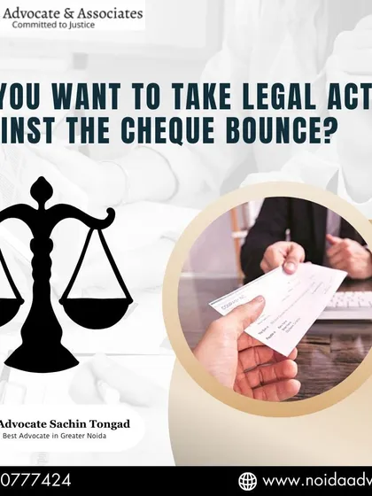 If you want to take legal action against a cheque bounce, I have the years of experience required to effectively represent you.