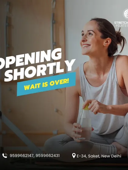 Another "Opening Shortly" announcement, building anticipation for our new studio in Saket.