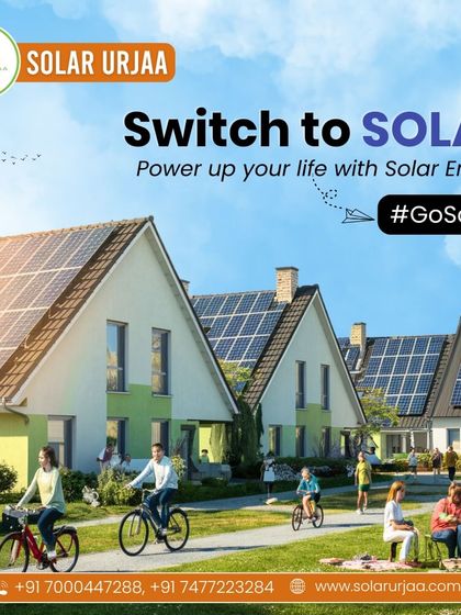 **Switch to solar and power up your life.** This image of a happy, solar-powered community is the future I am working to build.