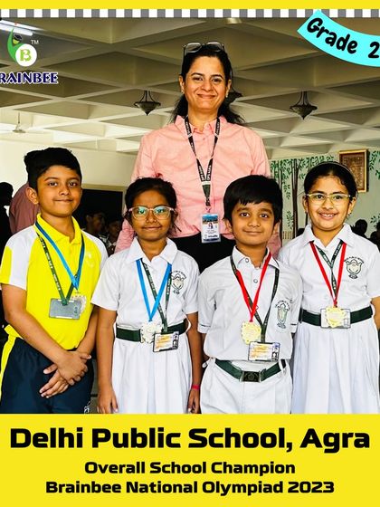 Winners from Grade 2G at DPS Agra, contributing to their school's 2023 championship.