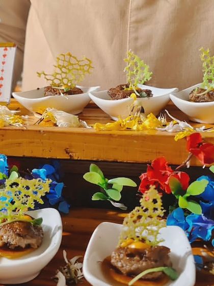 Here are my Mushroom Galouti kebabs served with Ulta Tawa Roti. The earthy mushrooms are spiced and cooked to a perfect tenderness, complemented by a delicate lace-like crisp.