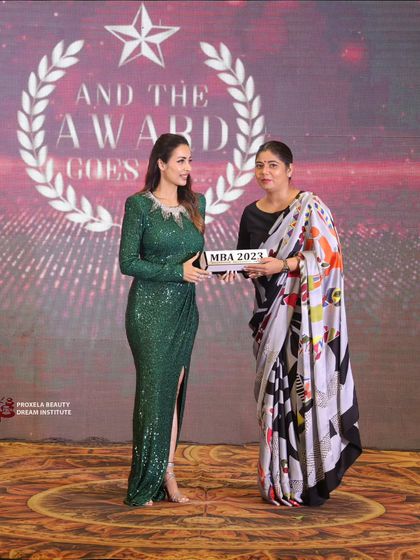 I am so honored to accept the Millennium Brilliance Award 2023 on behalf of the institute from the stunning Malaika Arora.