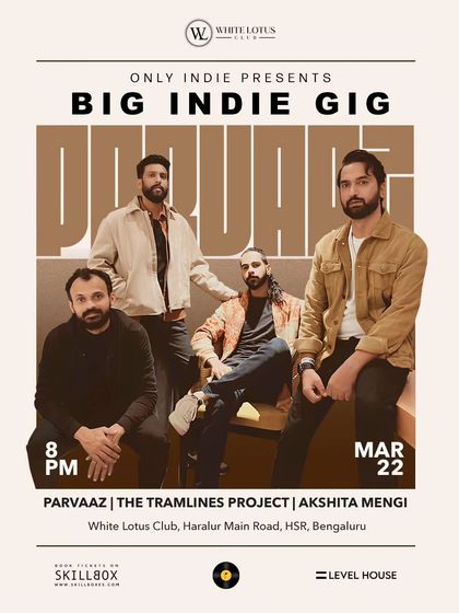 The poster for the 'Big Indie Gig' where I performed alongside Parvaaz and The Tramlines Project.