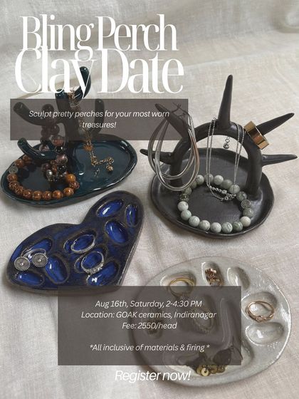 Give your jewelry a pretty perch to live on. This workshop guides you in sculpting unique ring holders and trinket dishes to keep your treasures organized and beautifully displayed.