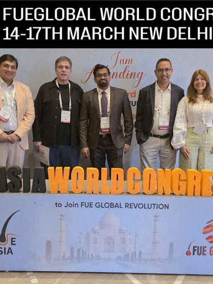 With Dr. Ron Shapiro, a legend in hair restoration, at the 2nd FUE Global World Congress in New Delhi.