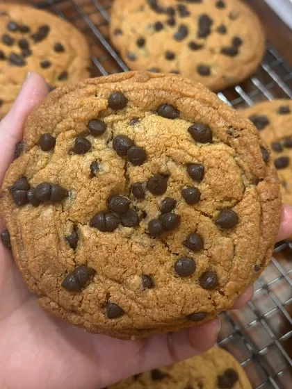You can never go wrong with a classic. This is our signature choco-chip cookie, perfectly baked to be soft and chewy, and absolutely packed with chocolate chips in every single bite.