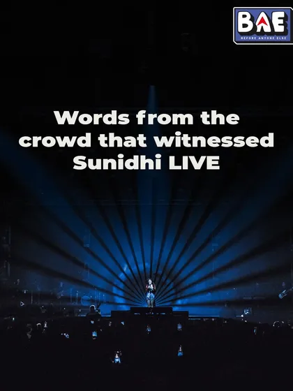 Words from the crowd that witnessed Sunidhi LIVE.