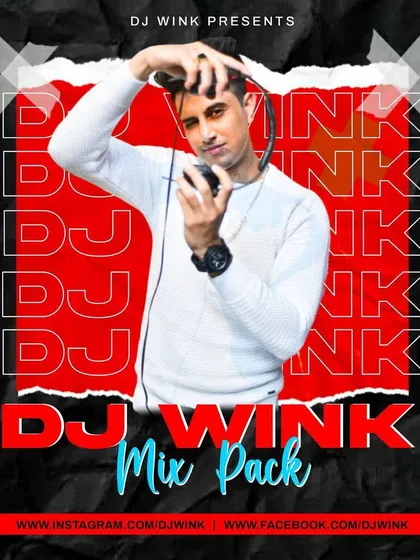 The cover for my DJ Wink Mix Pack, a collection of my custom remixes. This is what you get when you ask for a personalized soundtrack: a professional package of tracks made just for your event.