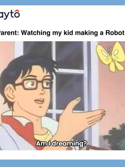 That feeling when you're watching your kid build their first robot and you're not sure if you're dreaming.