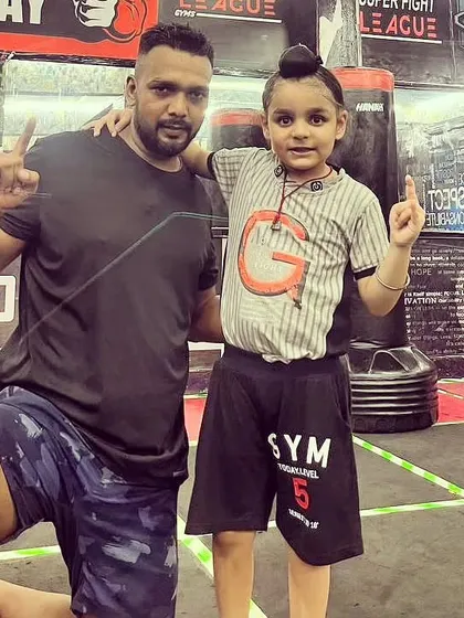 Another one of my young students. He's learning to be a disciplined and respectful martial artist.