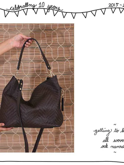 The All Woven Oak Namrata is a large, soft-bodied hobo bag, perfect for those who need to carry a lot while staying stylish.
