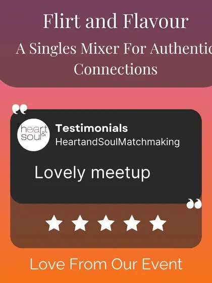 "Lovely meetup." Short, sweet, and a wonderful piece of feedback from our 'Flirt and Flavour' mixer.