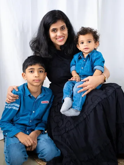 A mother with her two handsome sons. It's so special to capture the relationship between siblings and their mom.