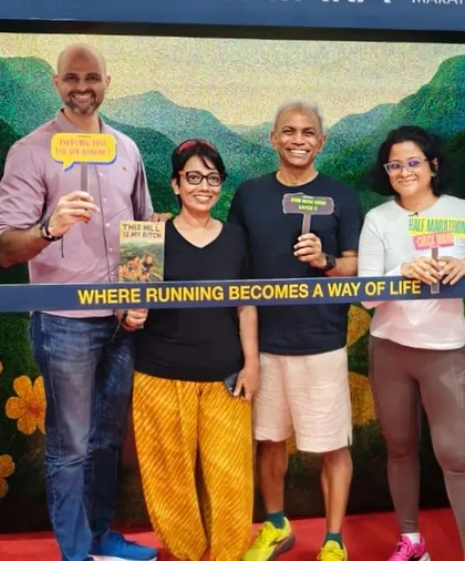 More fun at the Satara Hill Half Marathon expo. The pre-race excitement is a big part of the journey.