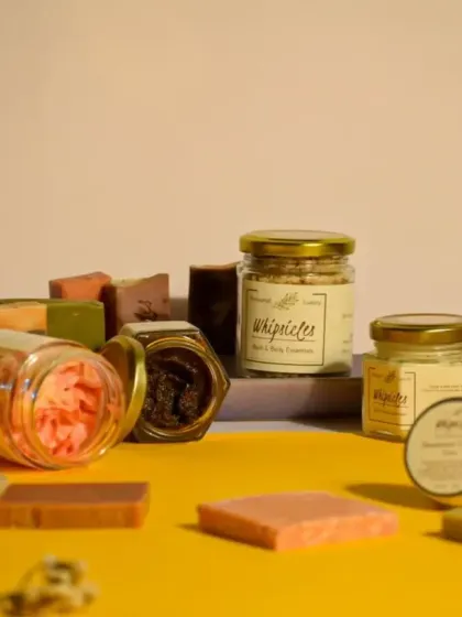 Here is a look at the Whipsicles family of products. From our signature cold process soaps to bath salts, body scrubs, and deodorant creams, every item is handmade with care in small batches.