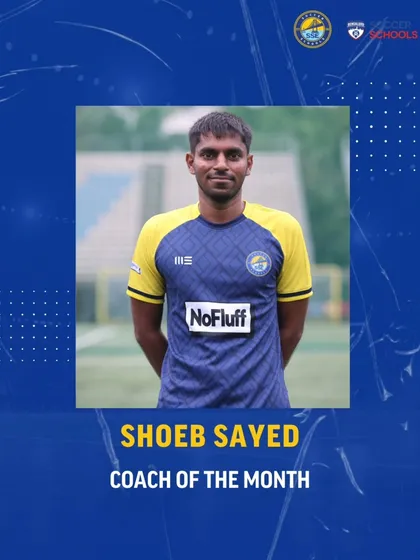 Recognizing our mentors. Congratulations to Coach Shoeb Sayed for being named Coach of the Month in August for his strong work ethic on and off the field.