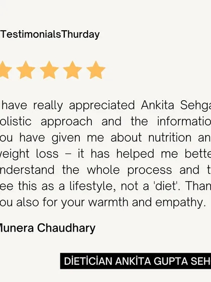 Munera appreciated my holistic approach and the information I provided about nutrition. This helped her see her journey as a lifestyle change, not a restrictive diet, and she valued the warmth and empathy in my coaching.