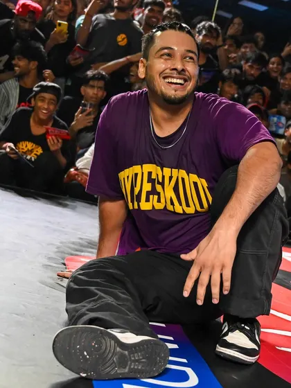 A happy moment on stage at a Red Bull event. This smile is the result of years of hard work and loving what I do.