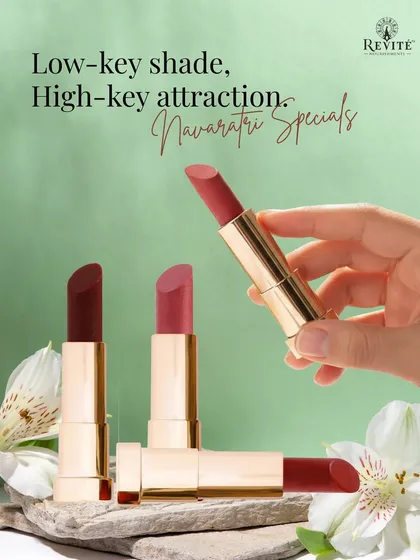 Get ready for the festivities with my Navaratri specials. These low-key shades provide high-key attraction, giving you the perfect festive lips and unstoppable confidence to twirl into the celebration.