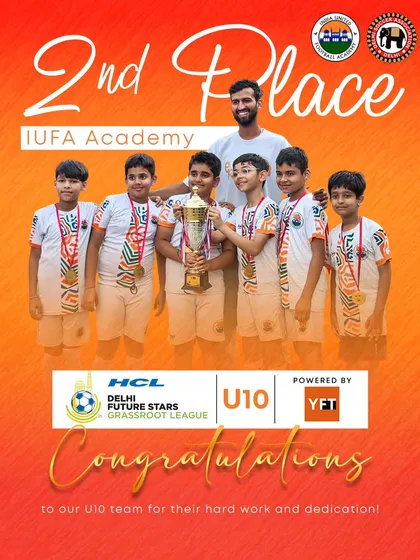 We celebrate every achievement on the journey. Securing 2nd place in the highly competitive HCL Delhi Future Stars U10 Grassroot League is a testament to the dedication of our youngest players and coaches.