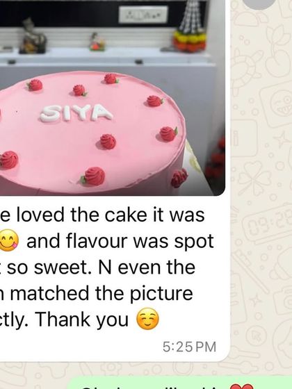 A wonderful review for our naming ceremony cake. The client loved that the flavor was "spot on not so sweet" and that the design matched their reference picture perfectly.
