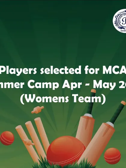 We are committed to promoting women's cricket. This graphic announces the players from our academy selected for the MCA Women's Team Summer Camp.