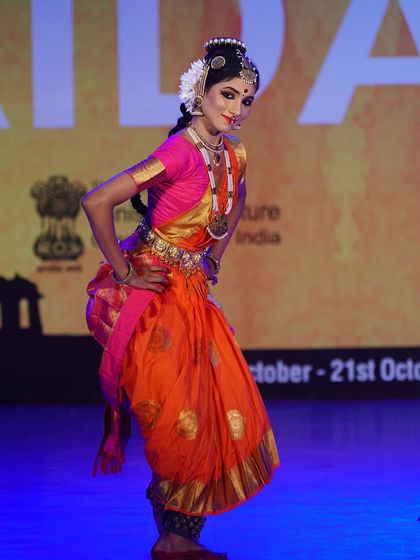 A student from the open category who secured 2nd place with her poised and graceful performance.