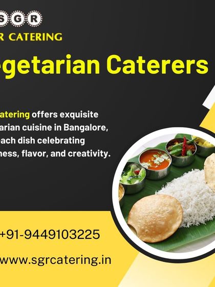 We offer exquisite vegetarian cuisine in Bangalore, with each dish celebrating freshness, flavor, and creativity. This image shows a simple, traditional meal of rice, poori, and dal.