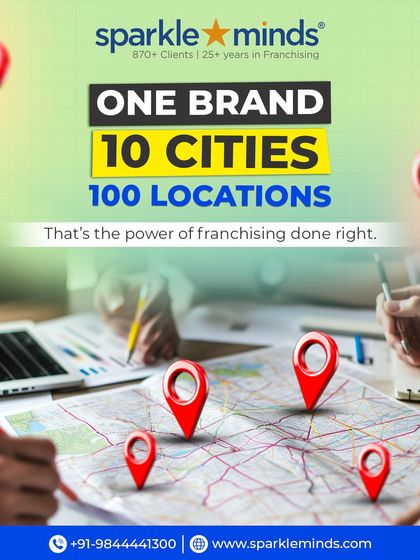 One brand, 10 cities, 100 locations. That's the power of franchising done right. We create effective strategies to find the exact franchisee profiles and locations you're looking for.