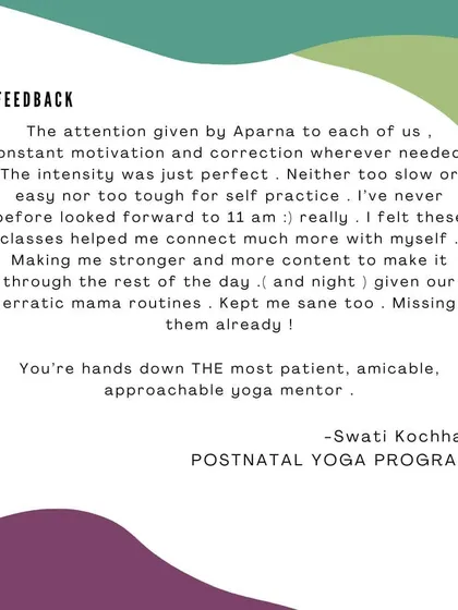 I was so touched to receive this feedback from Swati. My goal is always to be a patient and approachable guide for you. Postpartum recovery isn't just about the physical exercises; it's about feeling supported and connected with yourself again, especially when your mama routines feel erratic.