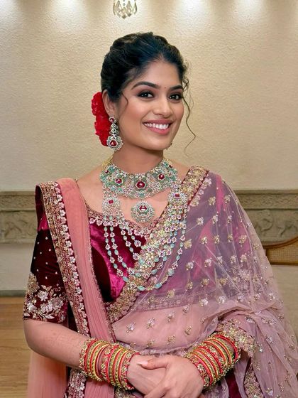 Madhuri Subbaraju - Destination Wedding Makeup Reception & Sangeet Glamour photo 9