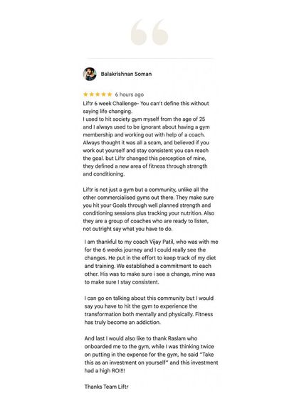 Liftr - 6-Week Body Transformation Program 6-Week Transformation Stories photo 112