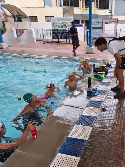 It's always a joy when former swimmers visit. Here is Abhyuday Chawla, now at Virginia Tech University, helping out with our young swimmers. These moments make my life as a coach so valuable.