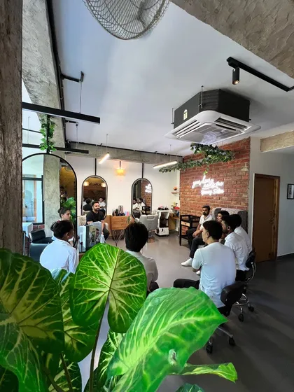 A shot of our team during a meeting. We are constantly discussing new techniques and ideas to stay at the top of our game.