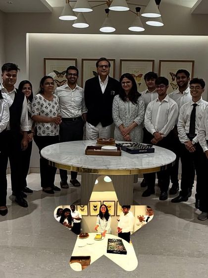 A group portrait with the team for Riya's birthday. Fostering a supportive environment is crucial for the demanding work we do in criminal defense.