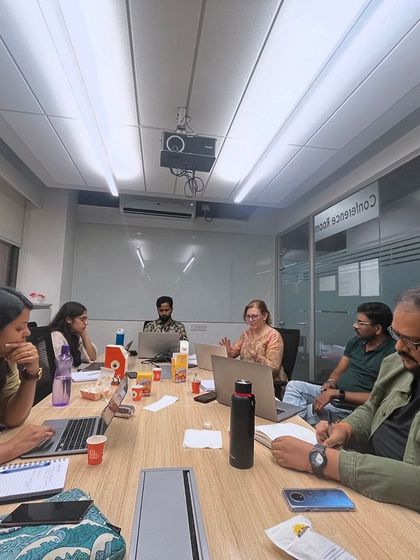 Our Hedgehogs in session, a mix of focused writing and engaged discussion. This is the dynamic environment where creativity thrives.