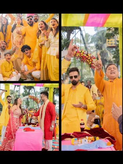 More moments from a vibrant Haldi ceremony. From playful rituals to group photos, I am there to guide the fun and capture the memories.