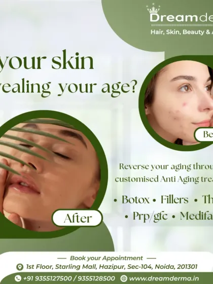 Is your skin revealing your age? This before-and-after visual shows how my customized anti-aging treatments like Botox, Fillers, and Threads can reverse the signs of aging.