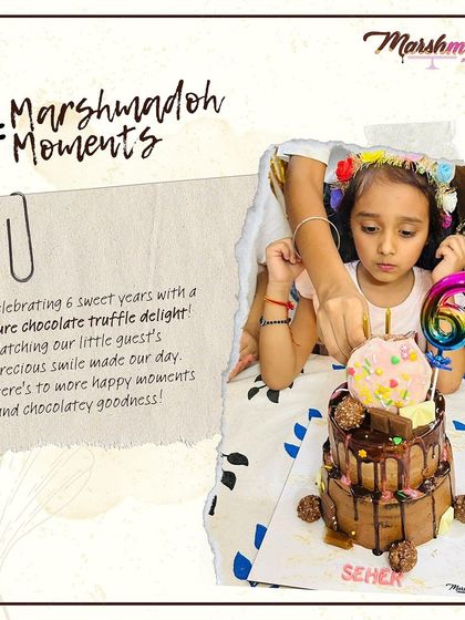 A sweet moment captured! Celebrating 6 sweet years with a pure chocolate truffle delight. This little guest's precious smile made my day.